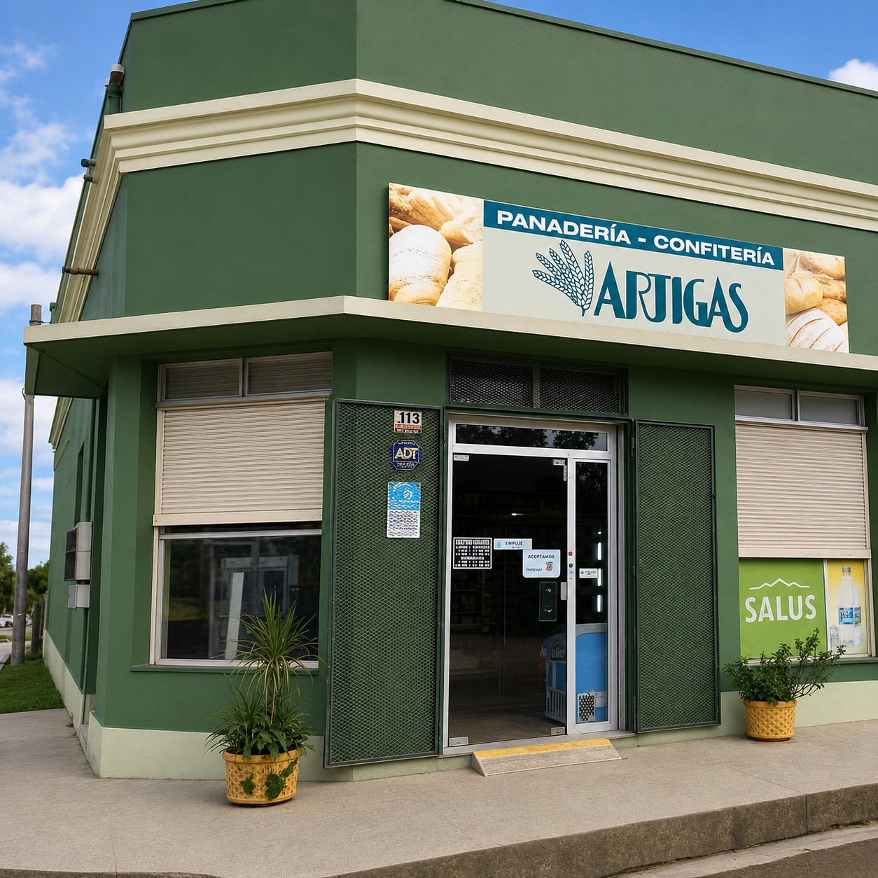 Frente de Panadería Artigas en La Floresta